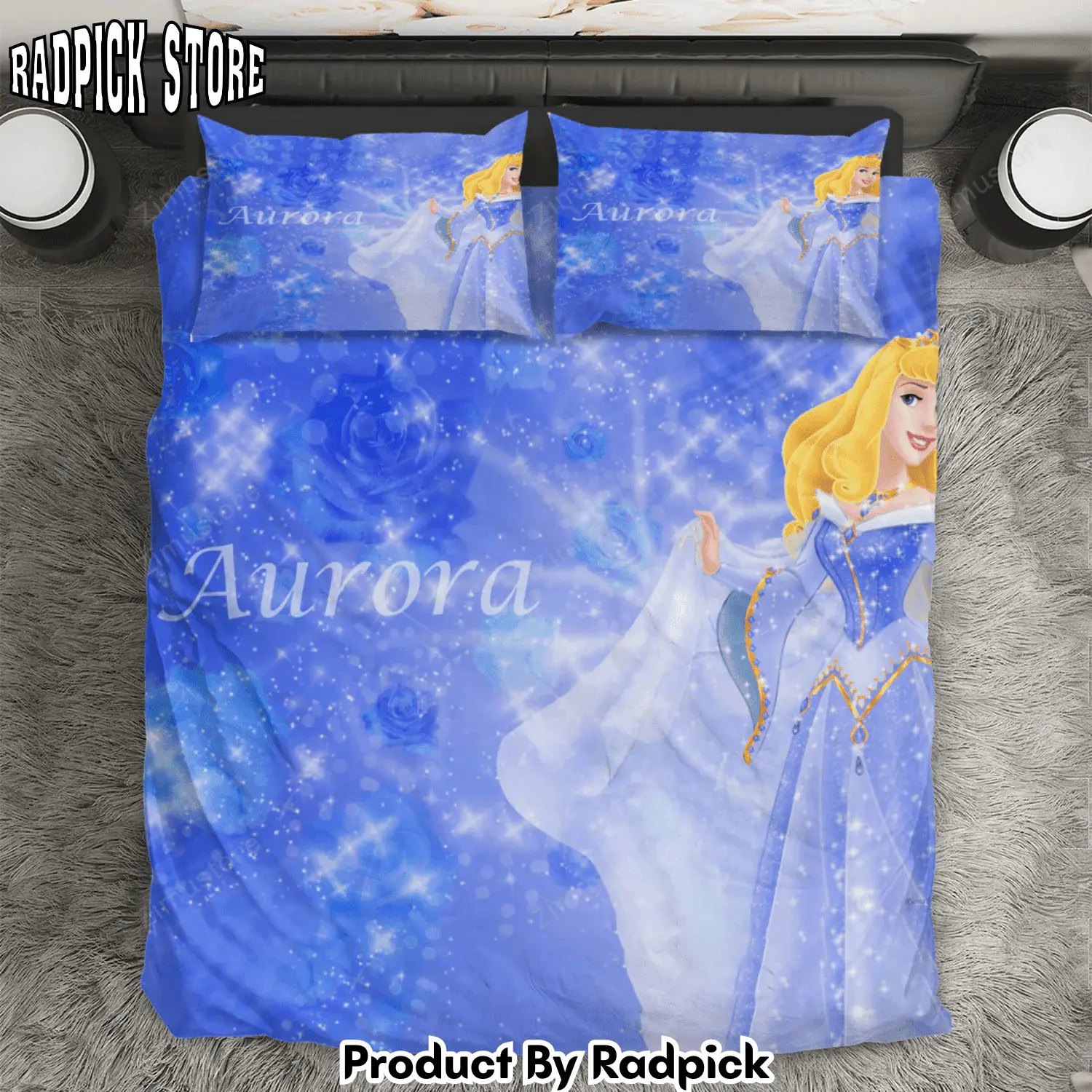 Radpick sleeping beauty aurora disney princess 25 3pcs 3pcs bedding set duvet cover and pillow cases gift for fan rp3272267